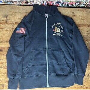 Paul Lucas Garment Normandy Hoodie Sweatshirt Mens S 101st Airborne WW2 Gray USA